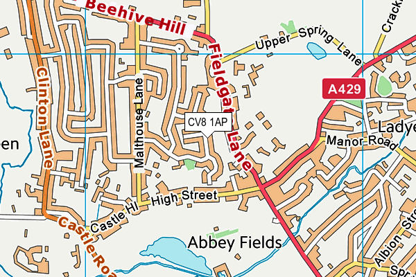 CV8 1AP map - OS VectorMap District (Ordnance Survey)