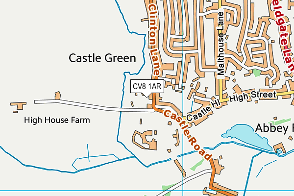 CV8 1AR map - OS VectorMap District (Ordnance Survey)