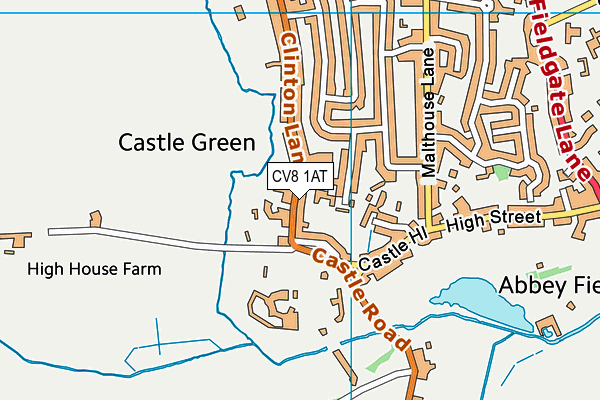 CV8 1AT map - OS VectorMap District (Ordnance Survey)