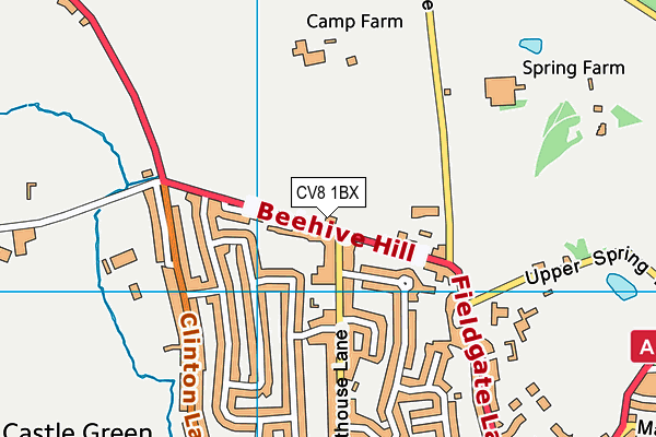 CV8 1BX map - OS VectorMap District (Ordnance Survey)