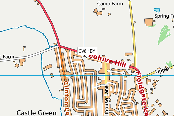 CV8 1BY map - OS VectorMap District (Ordnance Survey)