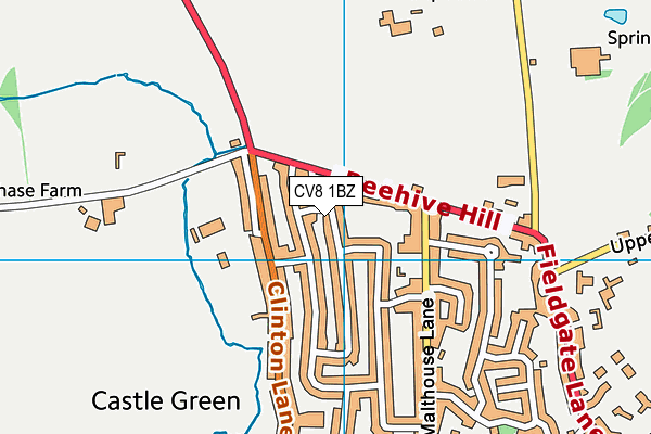 CV8 1BZ map - OS VectorMap District (Ordnance Survey)