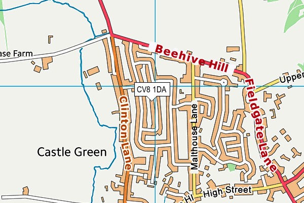 CV8 1DA map - OS VectorMap District (Ordnance Survey)