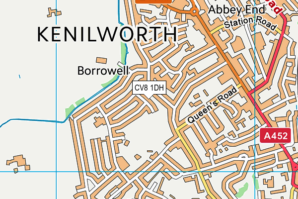 CV8 1DH map - OS VectorMap District (Ordnance Survey)