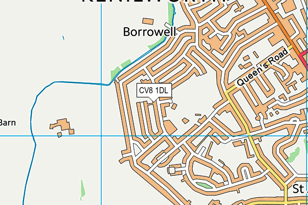 CV8 1DL map - OS VectorMap District (Ordnance Survey)
