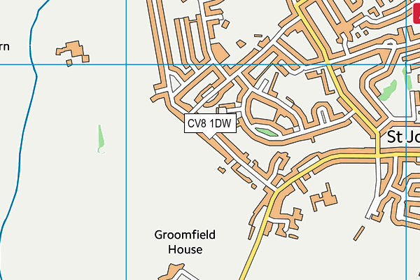CV8 1DW map - OS VectorMap District (Ordnance Survey)