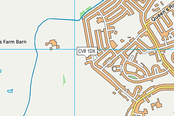 CV8 1DX map - OS VectorMap District (Ordnance Survey)
