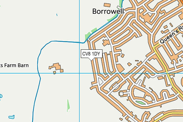 CV8 1DY map - OS VectorMap District (Ordnance Survey)