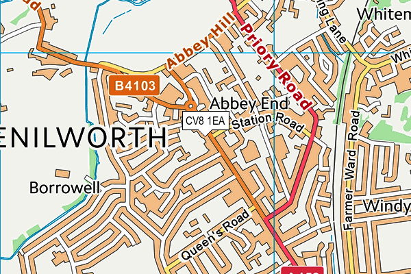 CV8 1EA map - OS VectorMap District (Ordnance Survey)