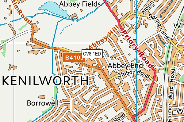 CV8 1ED map - OS VectorMap District (Ordnance Survey)