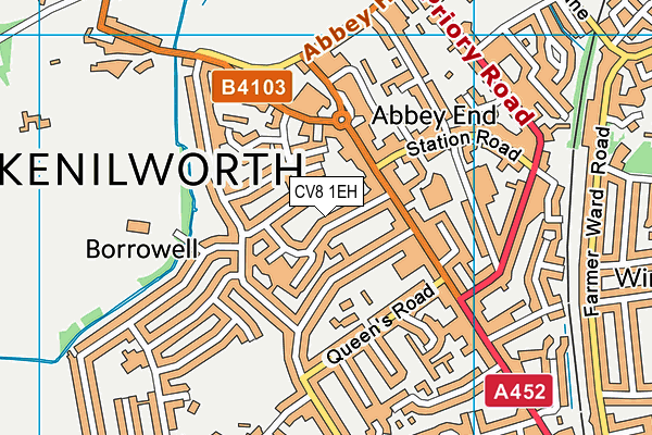 CV8 1EH map - OS VectorMap District (Ordnance Survey)