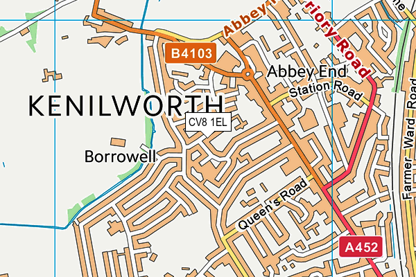 CV8 1EL map - OS VectorMap District (Ordnance Survey)