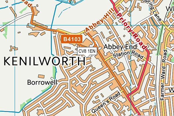 CV8 1EN map - OS VectorMap District (Ordnance Survey)