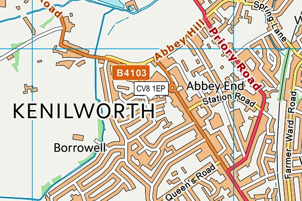 CV8 1EP map - OS VectorMap District (Ordnance Survey)