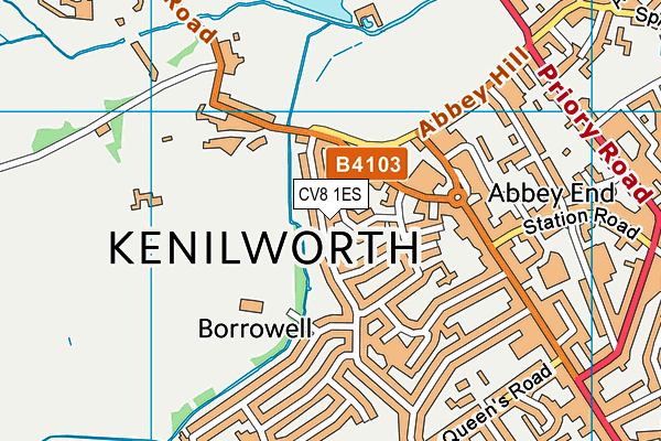 CV8 1ES map - OS VectorMap District (Ordnance Survey)