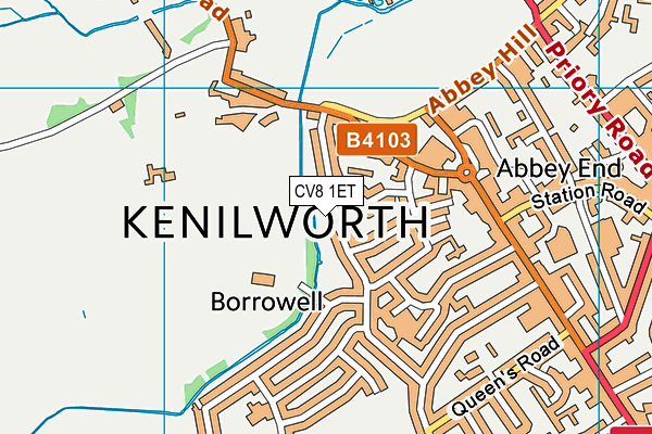 CV8 1ET map - OS VectorMap District (Ordnance Survey)