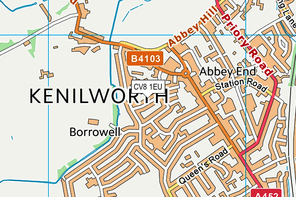 CV8 1EU map - OS VectorMap District (Ordnance Survey)