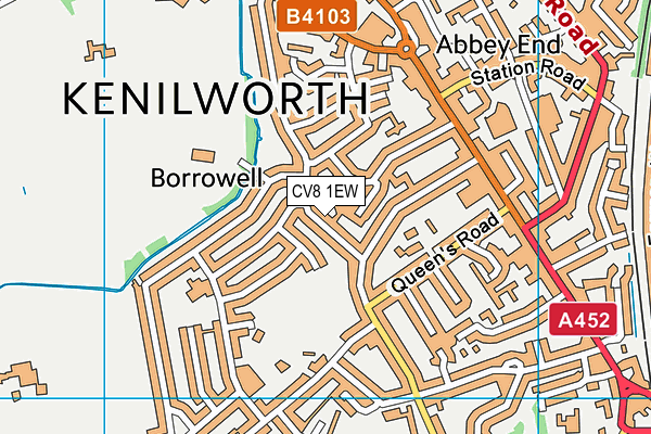 CV8 1EW map - OS VectorMap District (Ordnance Survey)