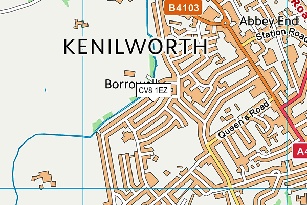 CV8 1EZ map - OS VectorMap District (Ordnance Survey)