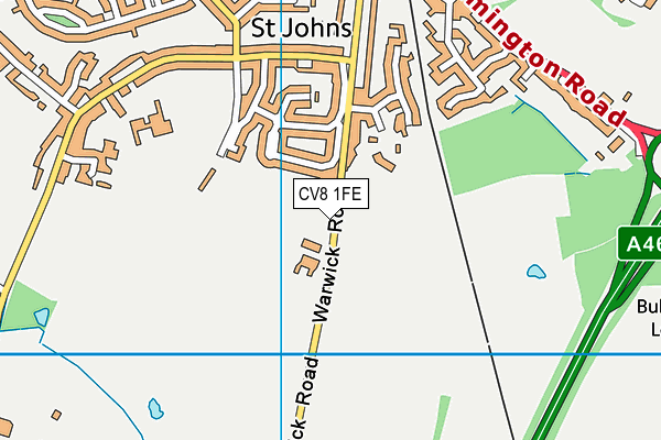 CV8 1FE map - OS VectorMap District (Ordnance Survey)