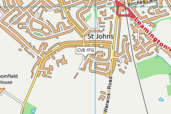 CV8 1FG map - OS VectorMap District (Ordnance Survey)