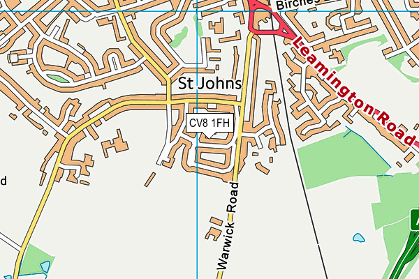 CV8 1FH map - OS VectorMap District (Ordnance Survey)