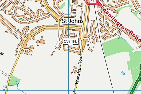 CV8 1FL map - OS VectorMap District (Ordnance Survey)