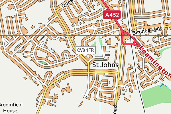 CV8 1FR map - OS VectorMap District (Ordnance Survey)