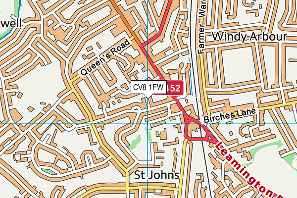 CV8 1FW map - OS VectorMap District (Ordnance Survey)