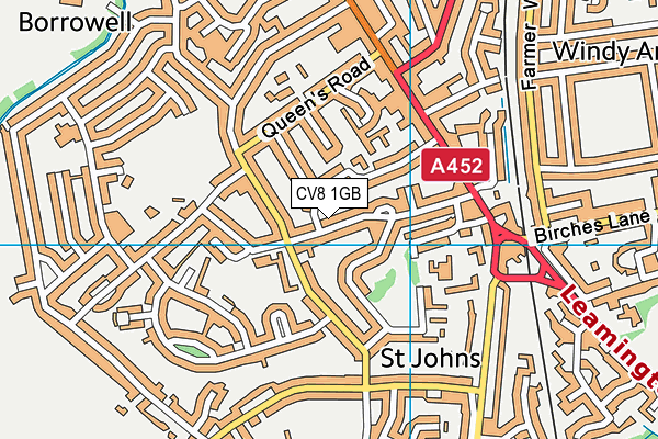 CV8 1GB map - OS VectorMap District (Ordnance Survey)