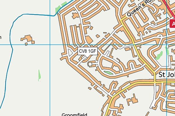 CV8 1GF map - OS VectorMap District (Ordnance Survey)