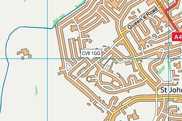 CV8 1GG map - OS VectorMap District (Ordnance Survey)