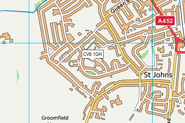 CV8 1GH map - OS VectorMap District (Ordnance Survey)