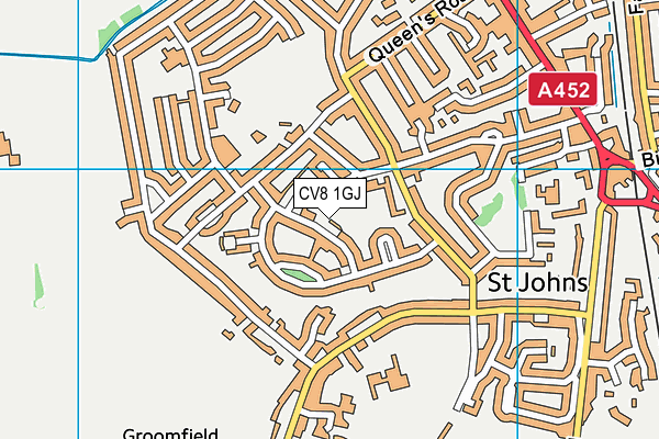 CV8 1GJ map - OS VectorMap District (Ordnance Survey)