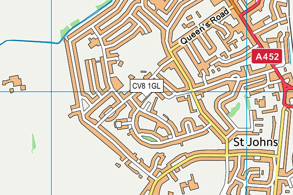 CV8 1GL map - OS VectorMap District (Ordnance Survey)