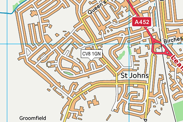 CV8 1GN map - OS VectorMap District (Ordnance Survey)