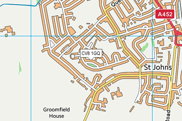 CV8 1GQ map - OS VectorMap District (Ordnance Survey)