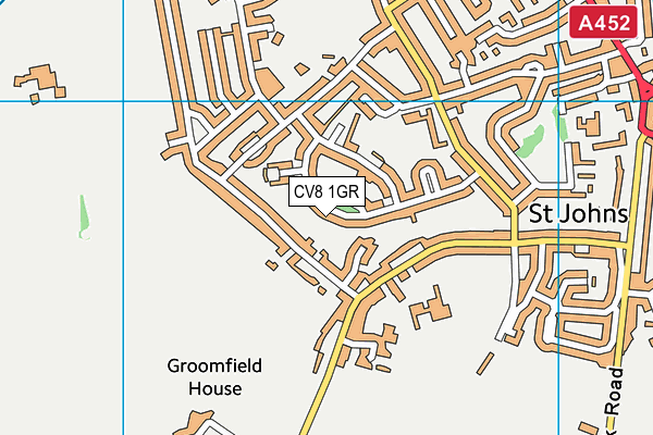 CV8 1GR map - OS VectorMap District (Ordnance Survey)