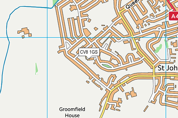 CV8 1GS map - OS VectorMap District (Ordnance Survey)