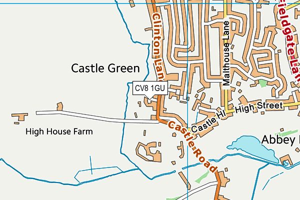 CV8 1GU map - OS VectorMap District (Ordnance Survey)