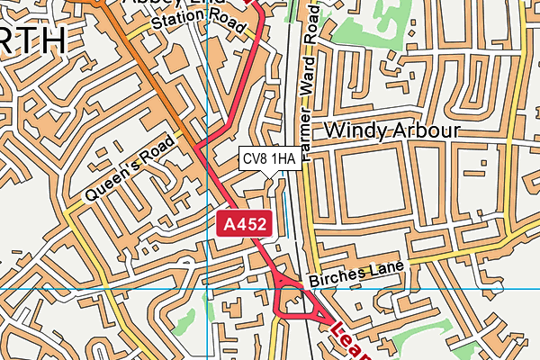 CV8 1HA map - OS VectorMap District (Ordnance Survey)