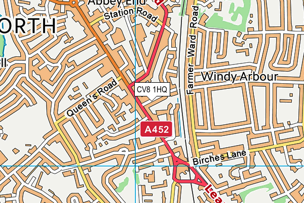 CV8 1HQ map - OS VectorMap District (Ordnance Survey)