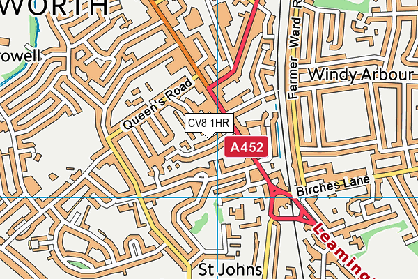 CV8 1HR map - OS VectorMap District (Ordnance Survey)