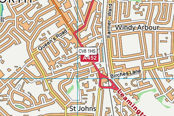 CV8 1HS map - OS VectorMap District (Ordnance Survey)