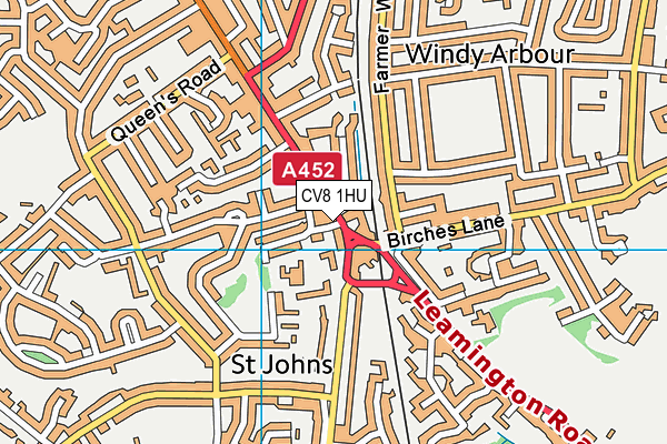 CV8 1HU map - OS VectorMap District (Ordnance Survey)