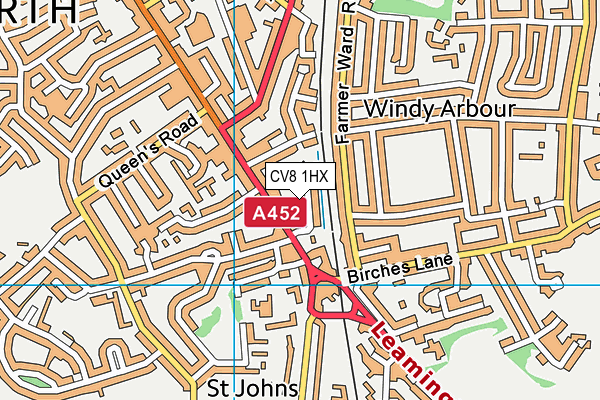 CV8 1HX map - OS VectorMap District (Ordnance Survey)