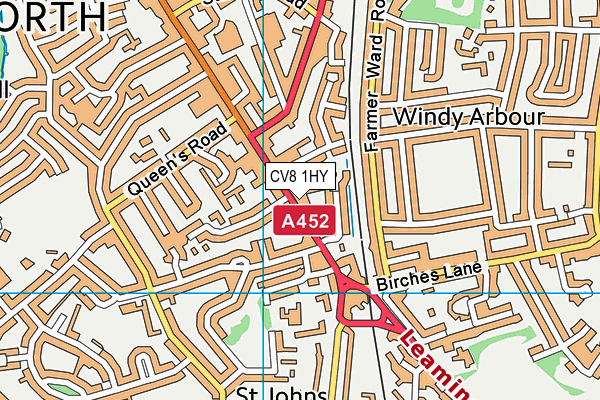 CV8 1HY map - OS VectorMap District (Ordnance Survey)