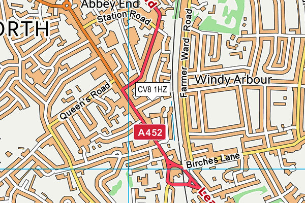 CV8 1HZ map - OS VectorMap District (Ordnance Survey)