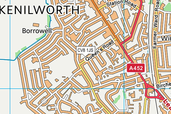 CV8 1JS map - OS VectorMap District (Ordnance Survey)