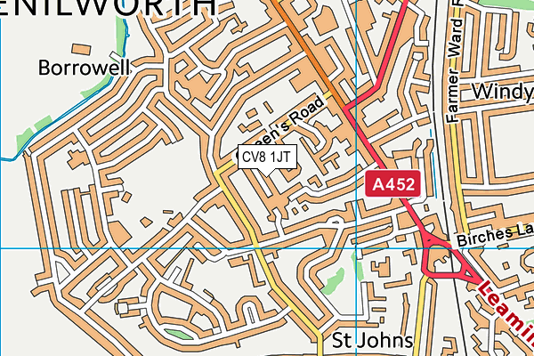 CV8 1JT map - OS VectorMap District (Ordnance Survey)